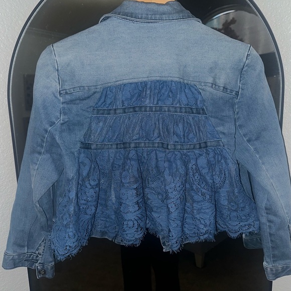 bebe Jackets & Blazers - BEBE BLUE JEAN JACKET LARGE